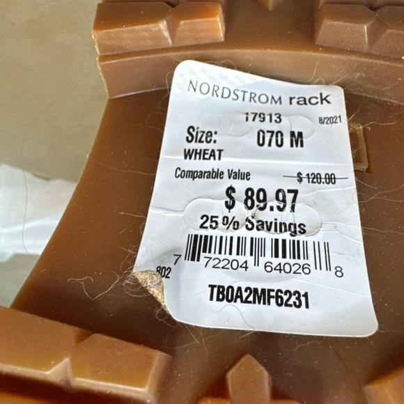 Timberland Women's Fold Down Waterproof Boots -A2MF6-Wheat Nubuck Leather Sz 7 - Picture 7 of 8